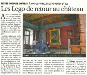 exposition lego chateau ancy le franc bourgogne