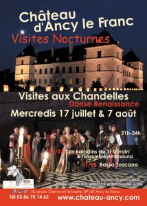 visites nocturnes chateau en bourgogne ancy le franc
