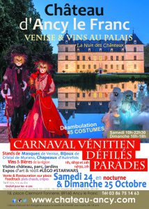 carnaval de venise salon des vins weekend vénitien château d’ancy le franc bourgogne